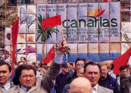 canarias en la plaza roja