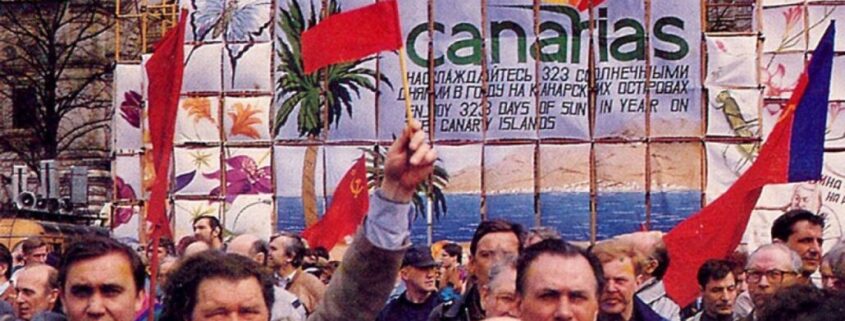 canarias en la plaza roja